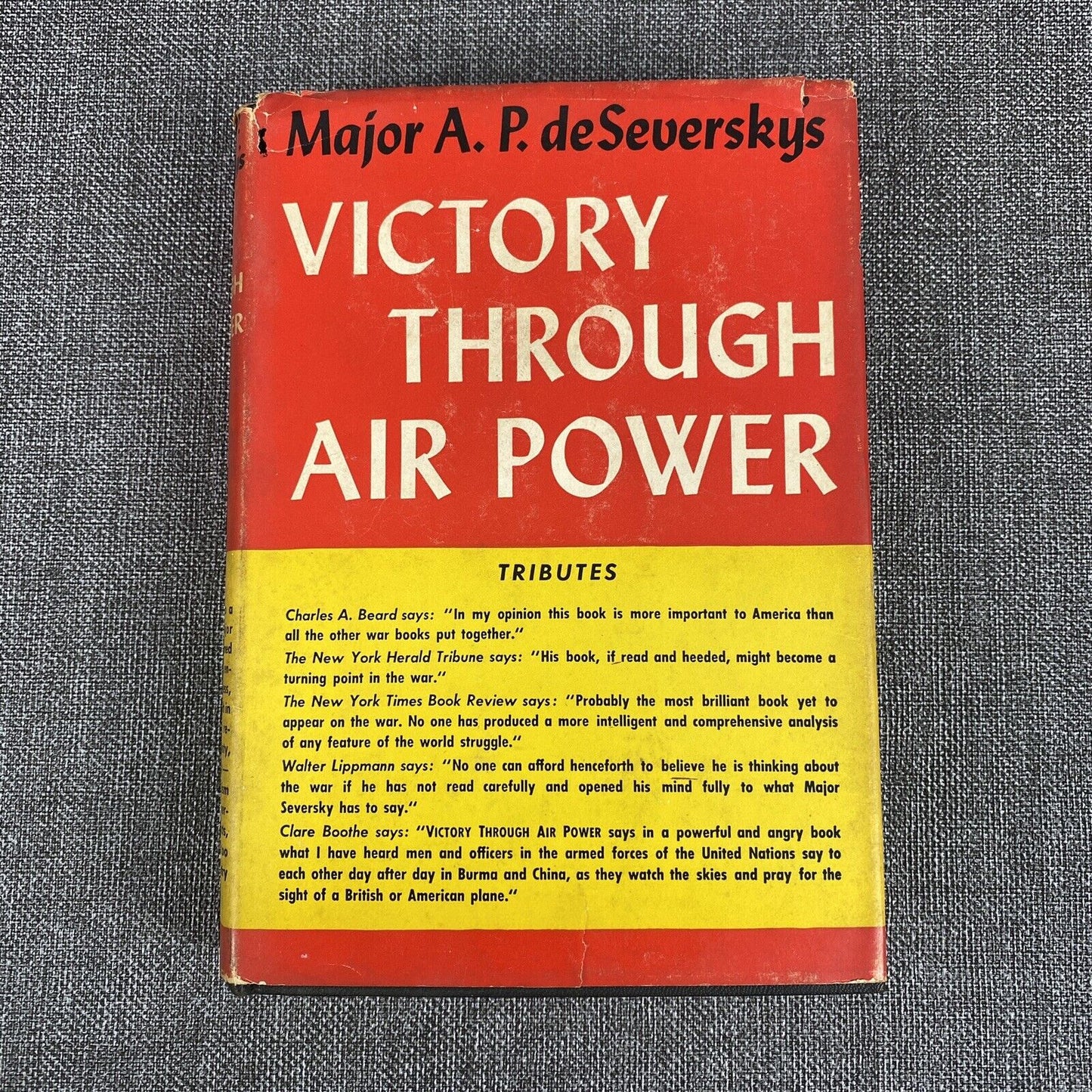 Victory Through Air Power by A.P. deSeversky  HC 1943 by Garden City Publishing