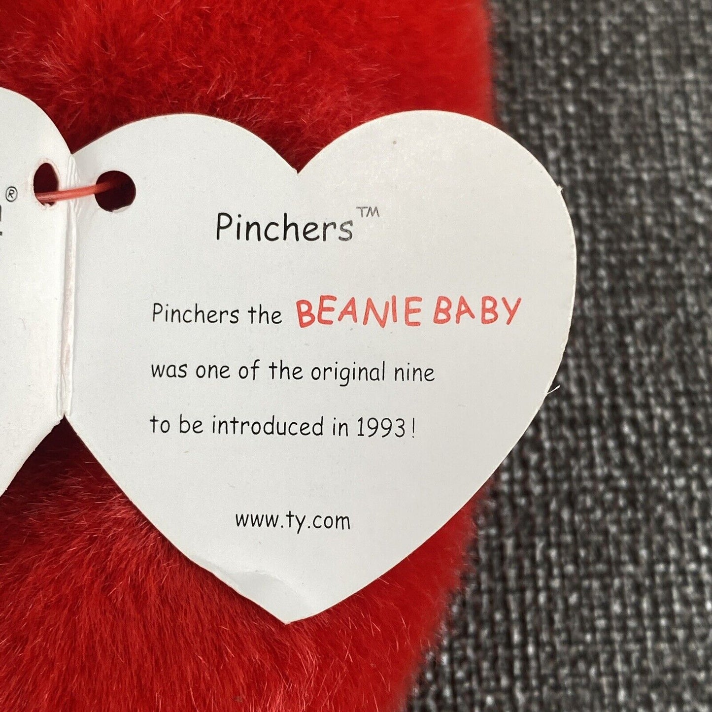 TY Beanie Buddy - PINCHERS the Lobster 14 inch 2001