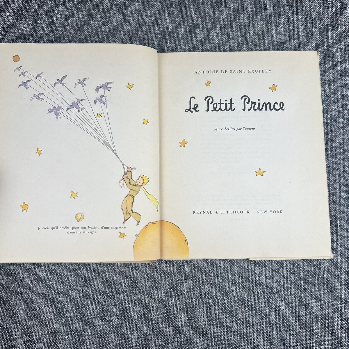 The LITTLE PRINCE by Antoine de Saint-Exupery 1943 FRENCH