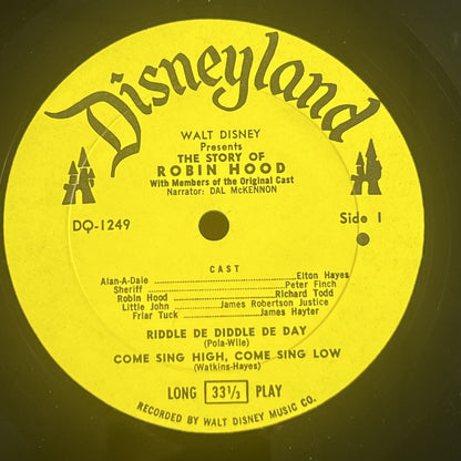 Walt Disney The Story of Robin Hood 1963 LP DQ-1249