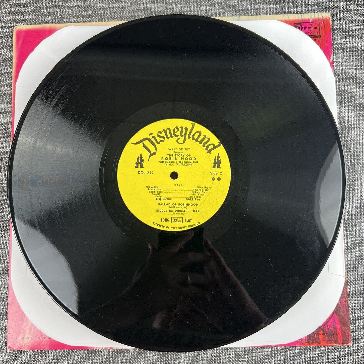 Walt Disney The Story of Robin Hood 1963 LP DQ-1249