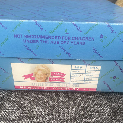 Madame Alexander 8” Doll 493 - Little Miss Muffet - Original Box and Paperwork