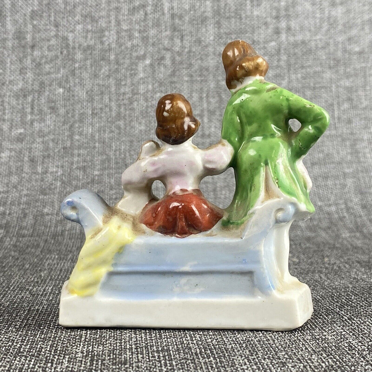 Lot of 4 Occupied Japan Figurines Deer, Couple, Girl with Basket, Golfer