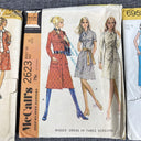 Vintage Women Sewing Patterns 1970's  #9170 #2623 #6952 Size 10 Cut