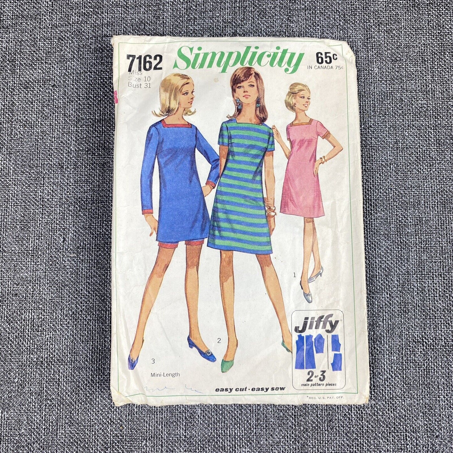 Vintage 60's-70's Women Sewing Patterns 1970's #7162 #7867 #8563 Size 10