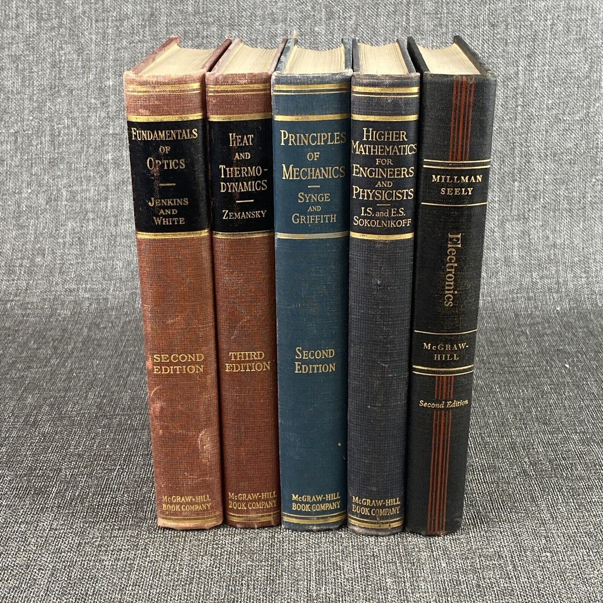 McGraw-Hill Engineering Books, Optics, Thermodynamics, Mechanics etc... 1940's