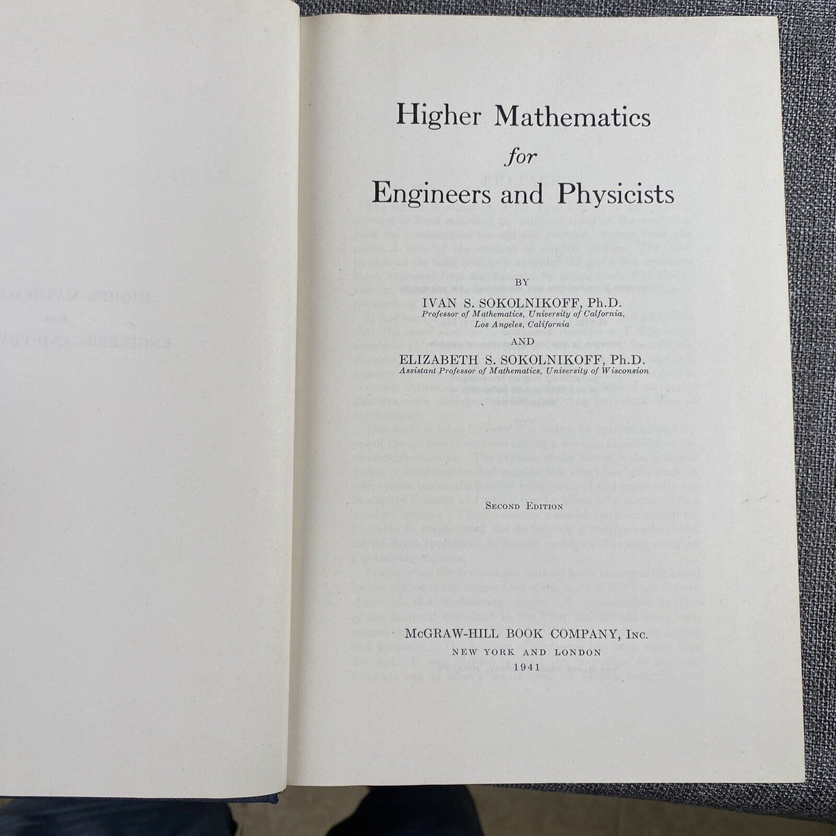 McGraw-Hill Engineering Books, Optics, Thermodynamics, Mechanics etc... 1940's