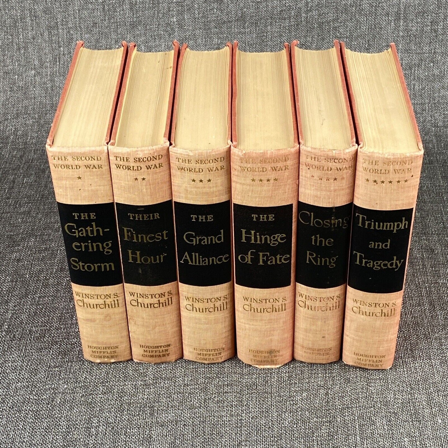 The Second World War By Winston Churchill 1948-1951 Edition , 6 Volume Book Set