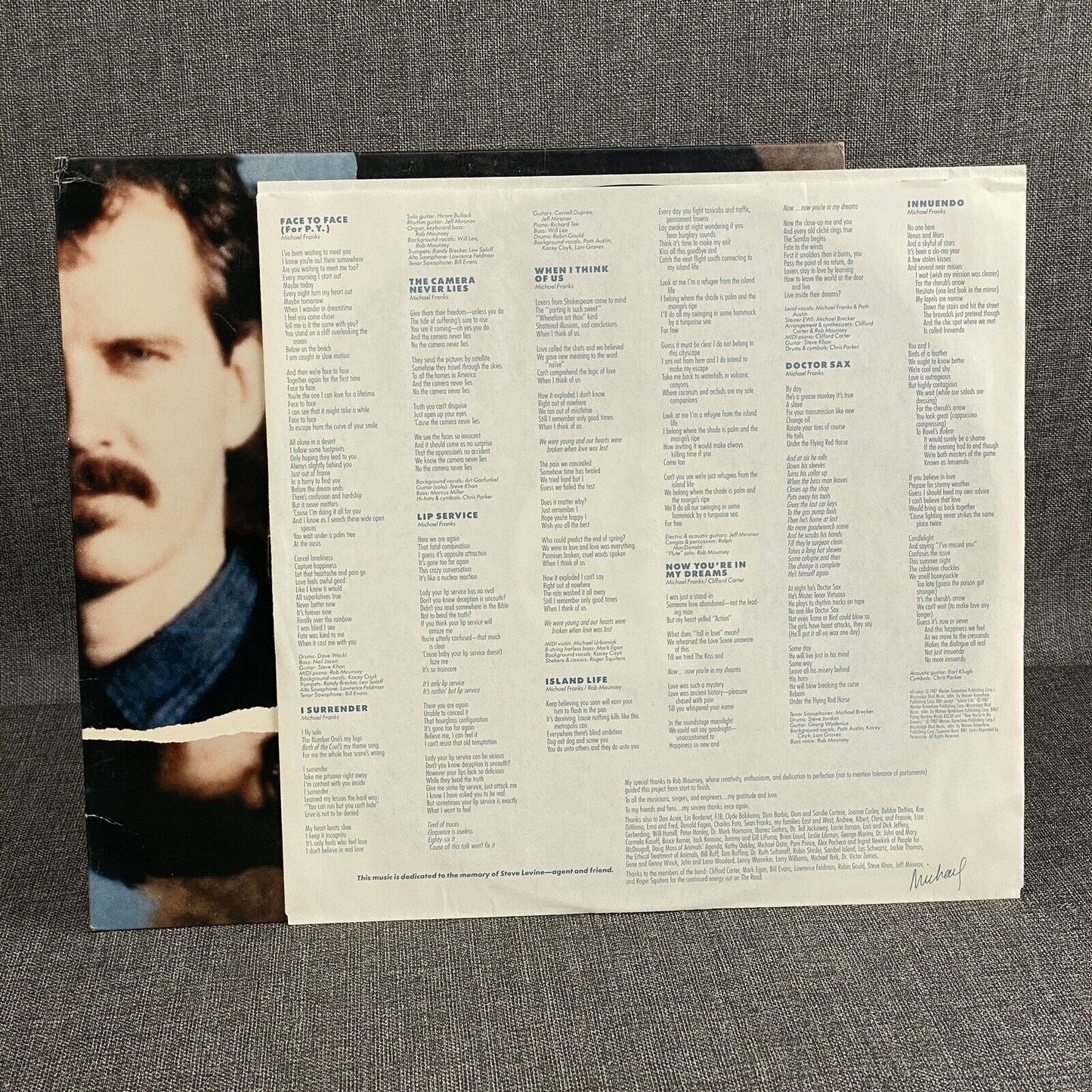 Michael Franks The Camera Never Lies , Promotional Vinyl Record 1987