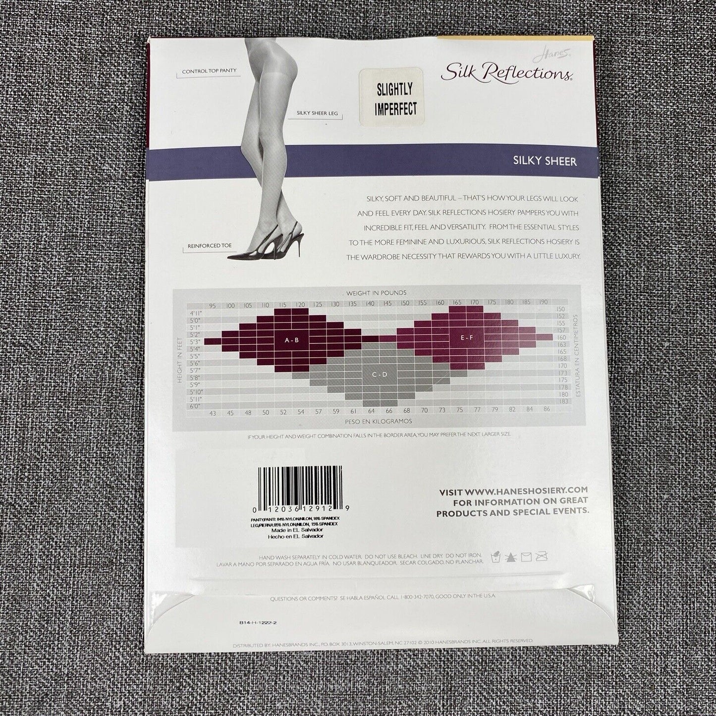 Hanes Silk Reflections Silky Sheer Style 718 Jet Size: EF