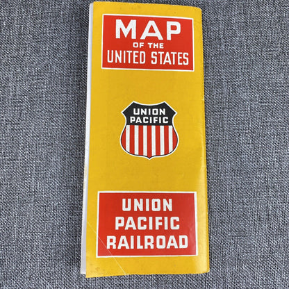 Vintage Union Pacific Railroad Fold Out Map 1948