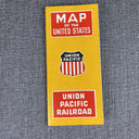 Vintage Union Pacific Railroad Fold Out Map 1948