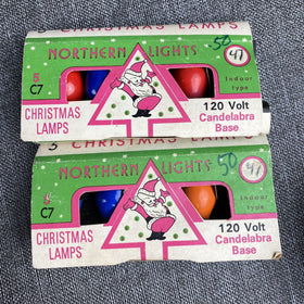 Vintage Lot 10 C7 NOS Hofert Christmas Northern Lights Bulbs Multiple Colors