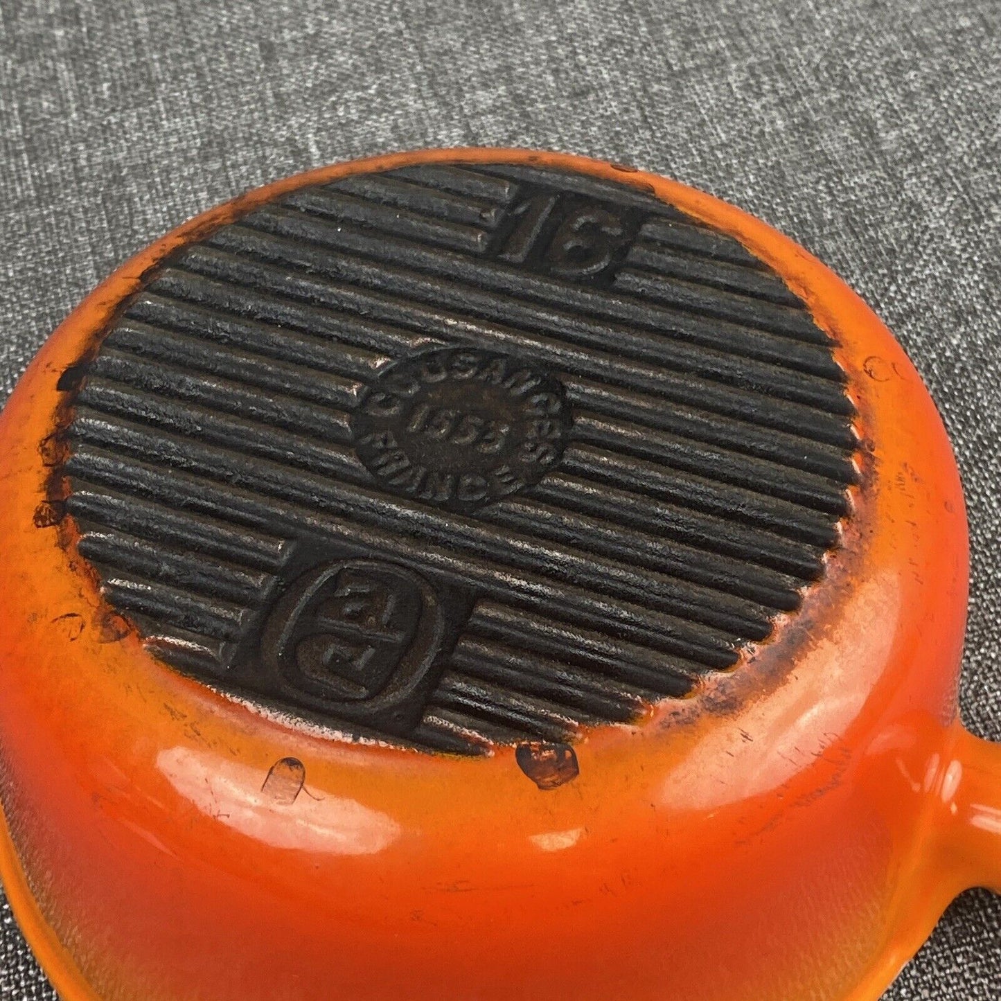 Vintage Cousances Le Creuset #16 Cast Iron Sauce Pan rice Pot Lid