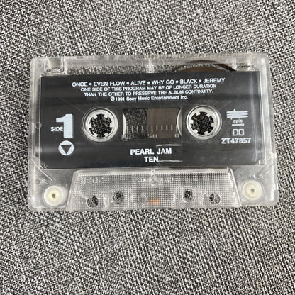 Pearl Jam ZT 47857 Cassette Tape 1991