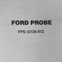 OEM 1991 Ford Probe Car Electrical Wiring Diagrams