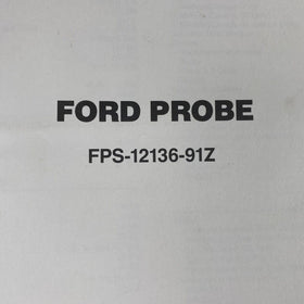 OEM 1991 Ford Probe Car Electrical Wiring Diagrams
