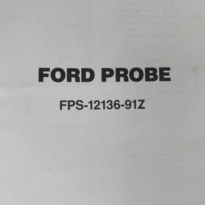 OEM 1991 Ford Probe Car Electrical Wiring Diagrams