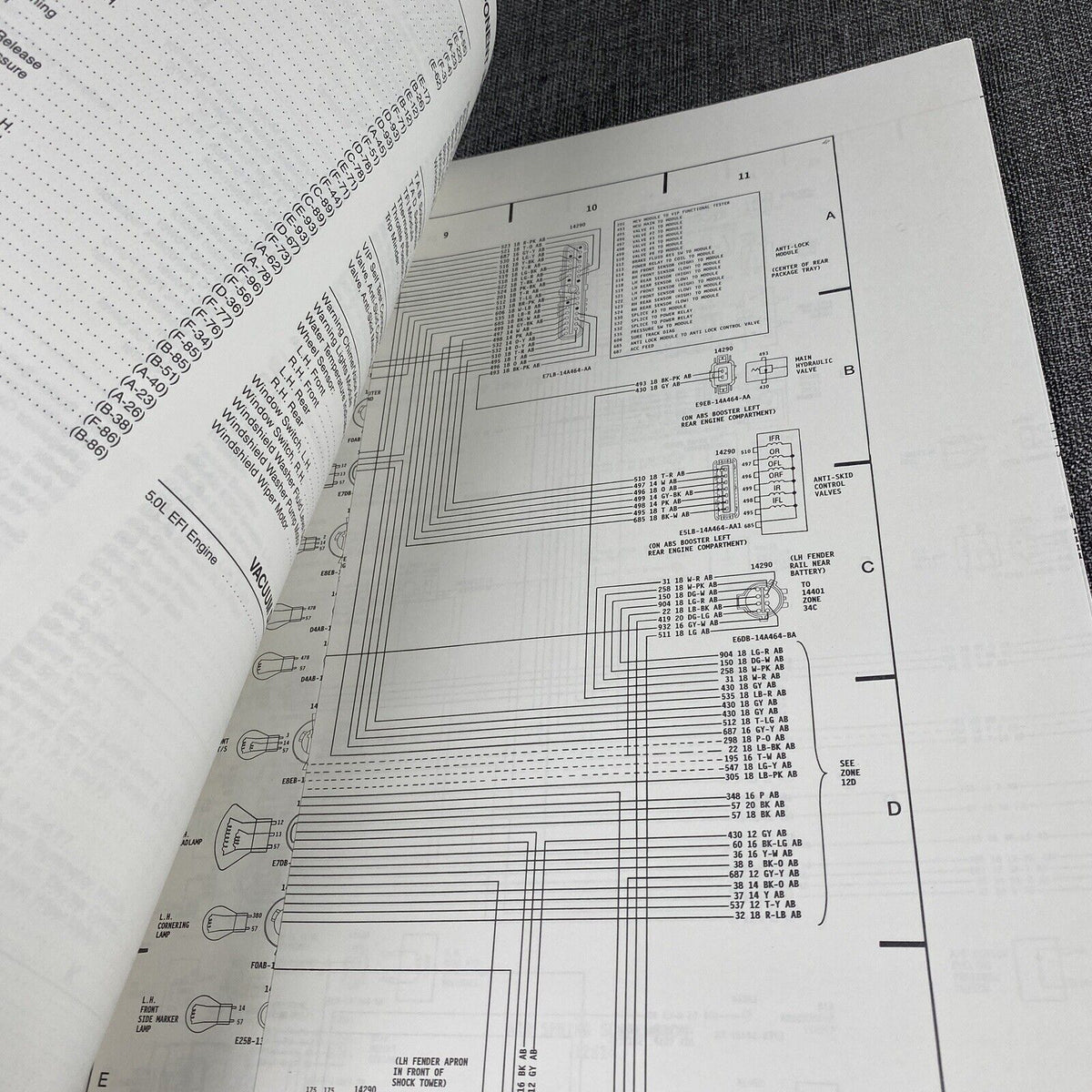 OEM 1991 Ford Lincoln Mark VII Car Electrical Wiring Diagrams