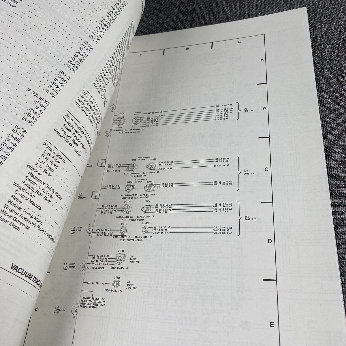 OEM 1991 Ford Lincoln Continental Car Electrical Wiring Diagrams