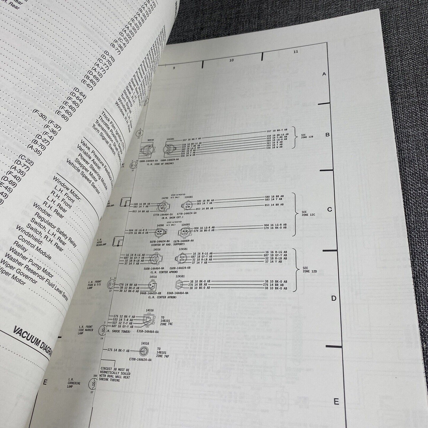 OEM 1991 Ford Lincoln Continental Car Electrical Wiring Diagrams