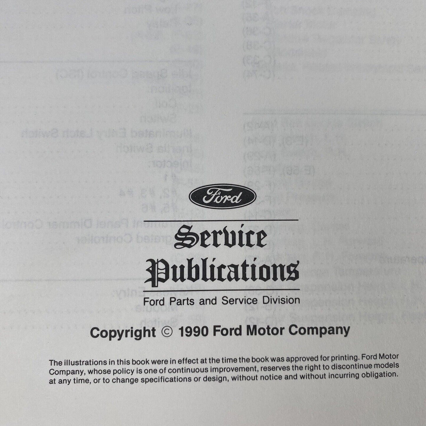 OEM 1991 Ford Lincoln Continental Car Electrical Wiring Diagrams