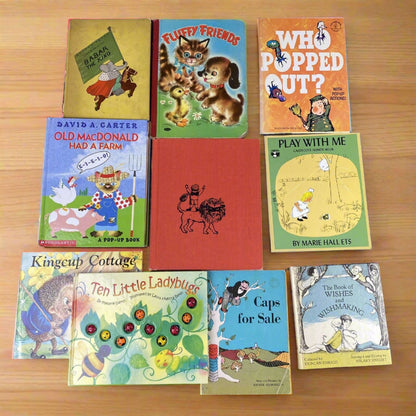 Lot of 10 Children's Books: Babar the King, Fluffy Friends. Wishmaking, etc