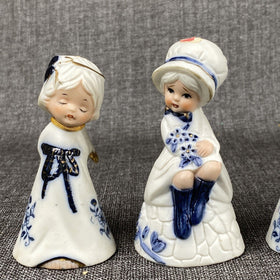 Vintage Royal Majestic Bells Bisque Porcelain Figurine Set Of 6 by JASCO