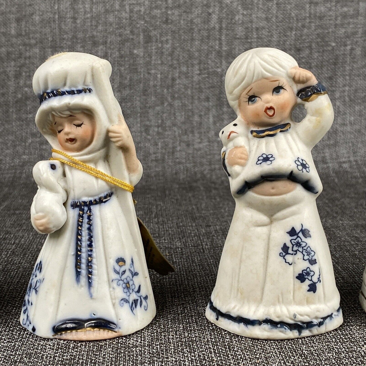 Vintage Royal Majestic Bells Bisque Porcelain Figurine Set Of 6 by JASCO