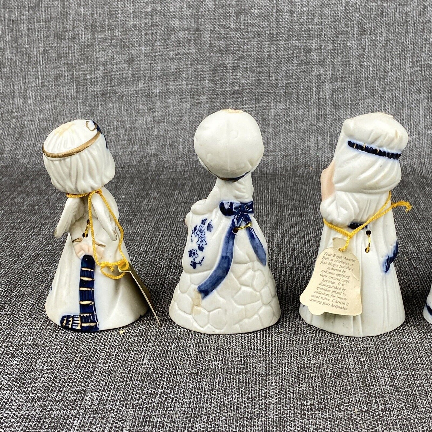 Vintage Royal Majestic Bells Bisque Porcelain Figurine Set Of 6 by JASCO