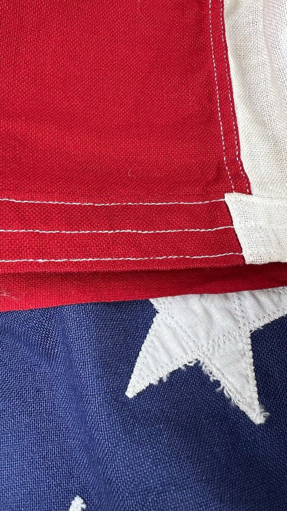 Vintage LARGE 50 Star Flag Stars Stripes Cloth Valley Forge 5' x 9' 2 Ply