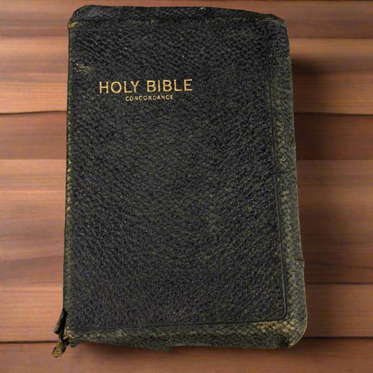 Vintage World Publishing Holy Bible Red Letter References KJV Leather