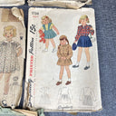 Lot of 11 Vintage Sewing Patterns Cut , young girls, kids , 1940's-1960's