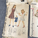 Lot of 11 Vintage Sewing Patterns Cut , young girls, kids , 1940's-1960's