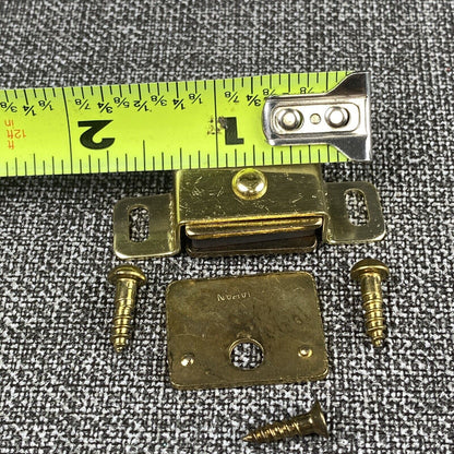 Vintage Furniture Hardware Brass Cabinet Door Magnets lot of 12