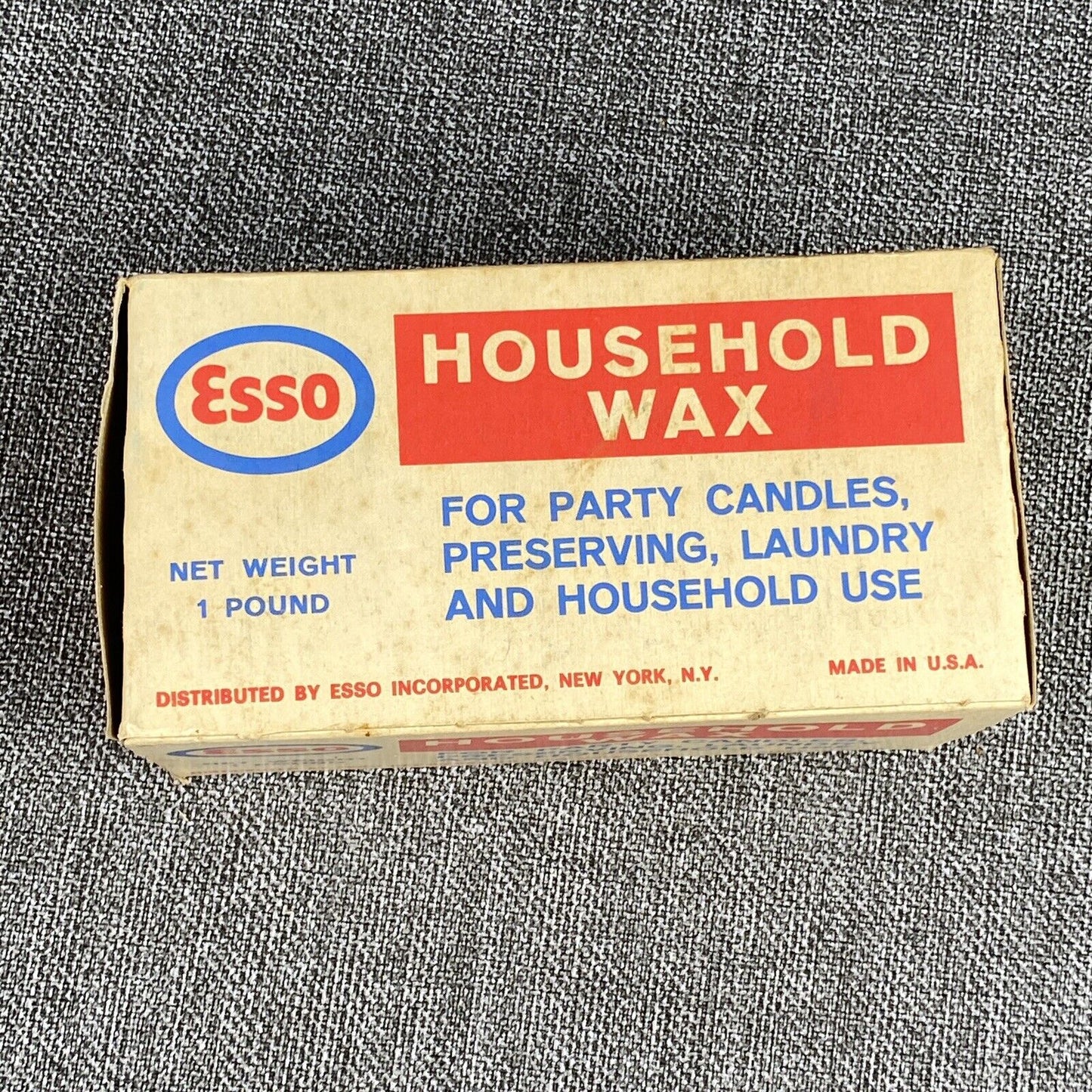 Vintage Esso Household Wax w/ Original Box