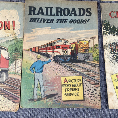 Vintage Association of American Railroads Comic Books