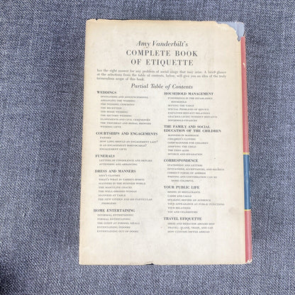 Amy Vanderbilt’s Complete Book of Etiquette 1958