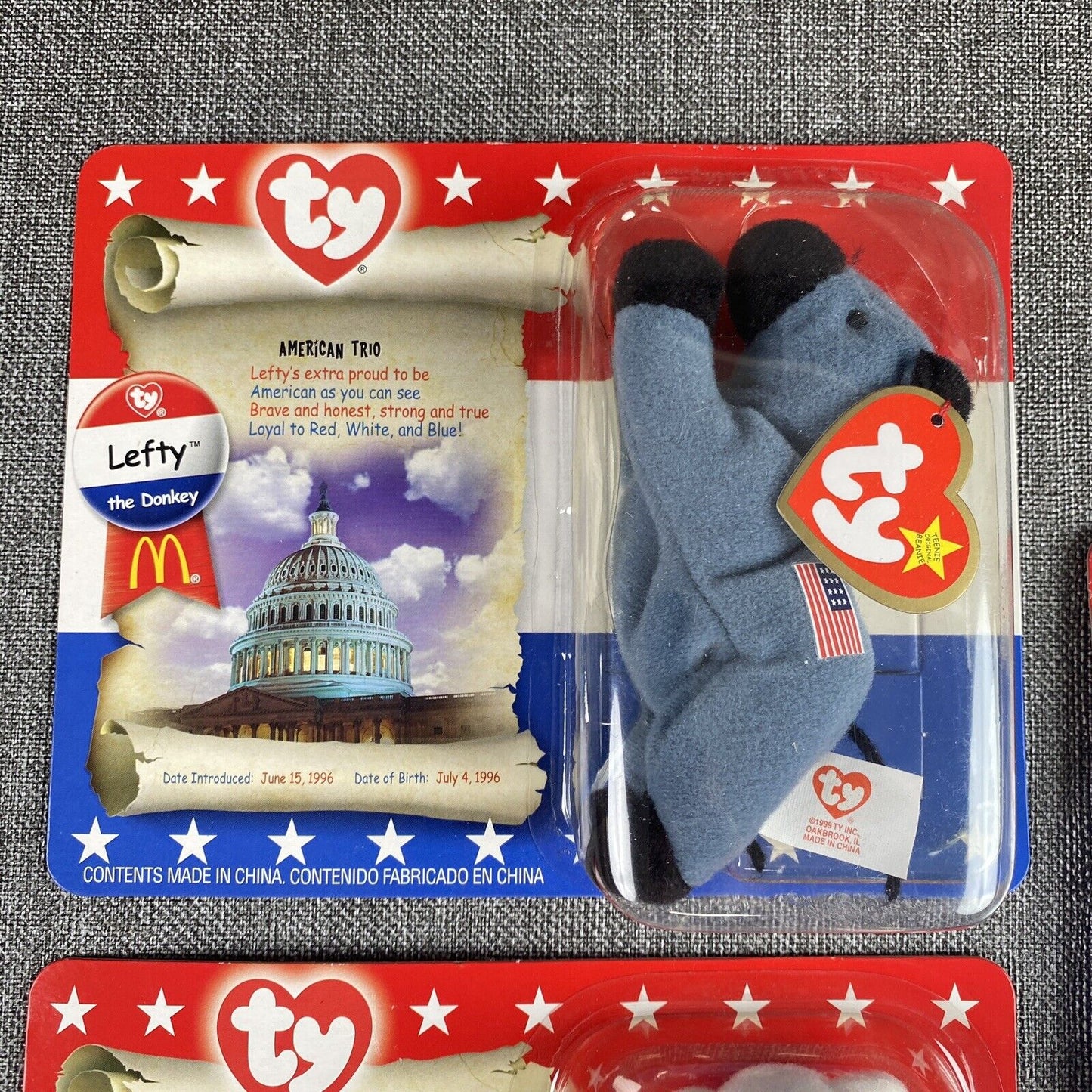 McDonald’s Ty Beanie Babies  American Trio Set , 2000 ,Sealed