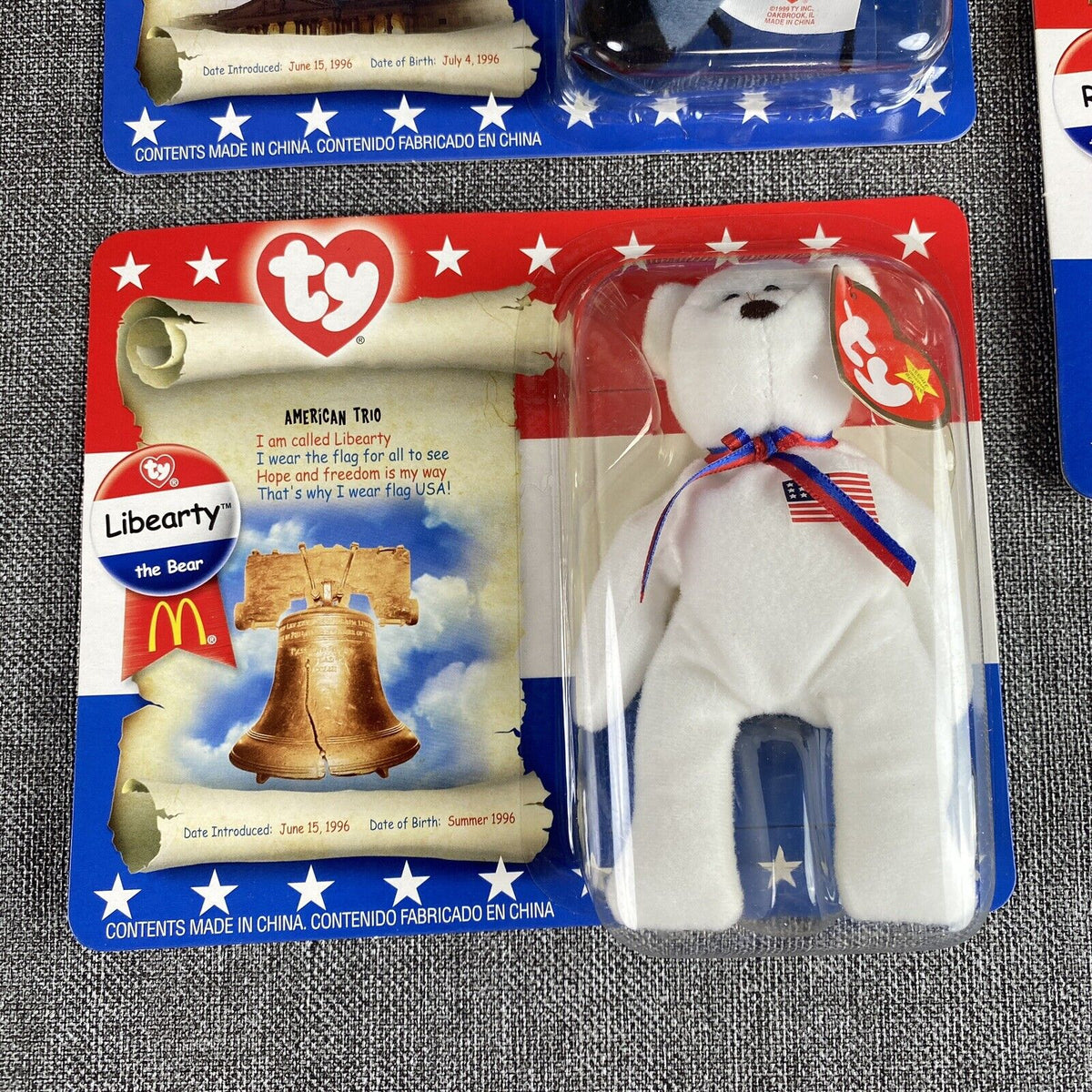 McDonald’s Ty Beanie Babies  American Trio Set , 2000 ,Sealed