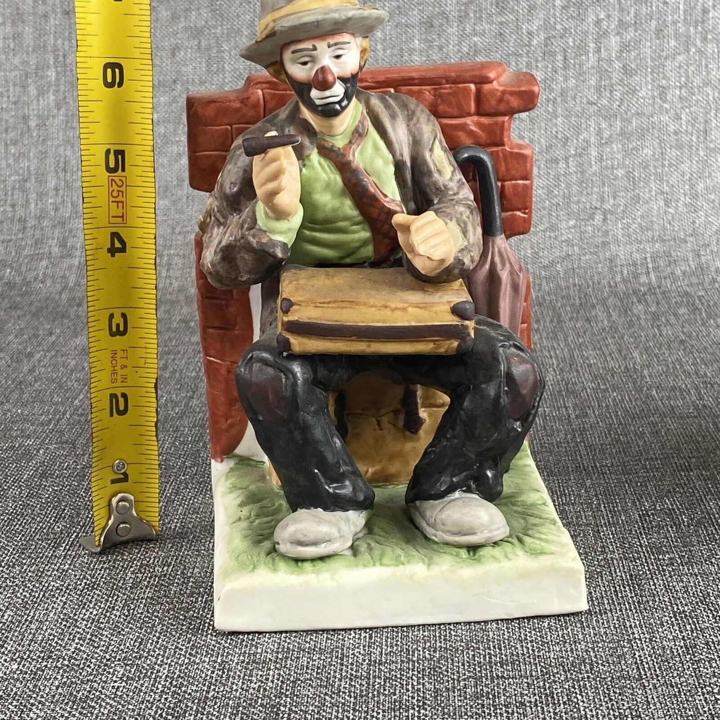 Emmett Kelly Jr. Hobo Clown Ceramic Book Ends Holders Exclusively from Flambro