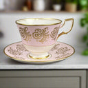 Vintage Royal Tuscan Pink English Fine Bone China Tea Cup and Saucer