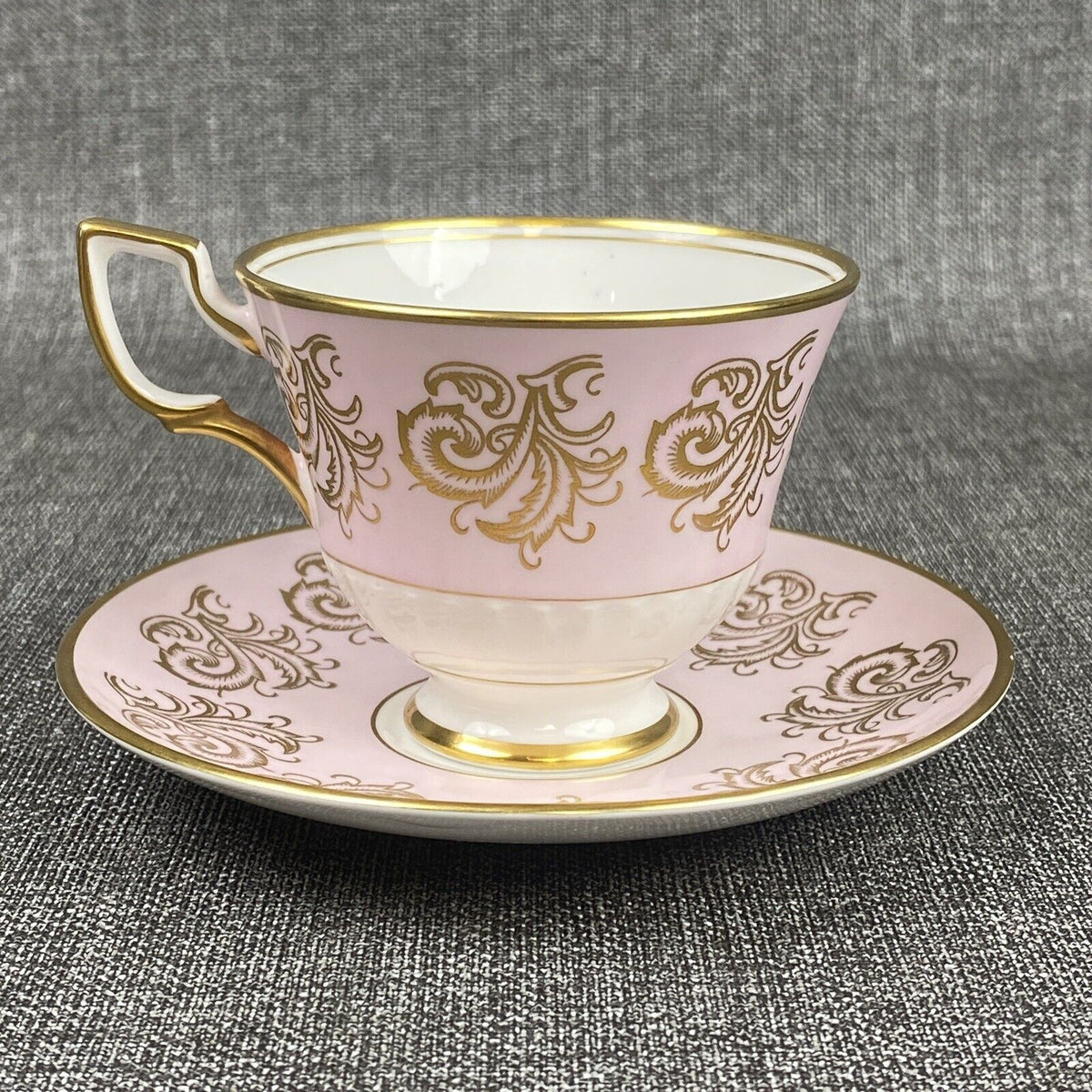 Vintage Royal Tuscan Pink English Fine Bone China Tea Cup and Saucer