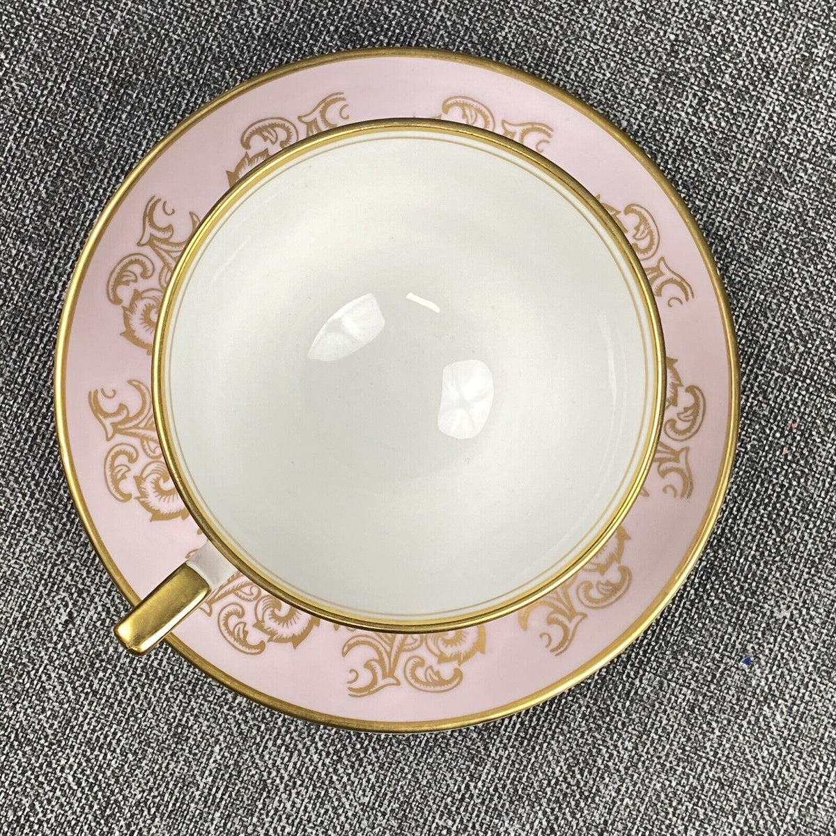 Vintage Royal Tuscan Pink English Fine Bone China Tea Cup and Saucer