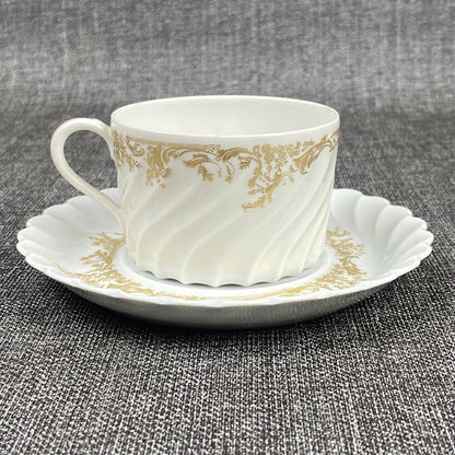 Haviland Limoges Ladore Cup & Saucer with Gold Floral France