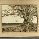 Vintage Print Michael Arth Framed Litho Mid Century 70's  27"x22"