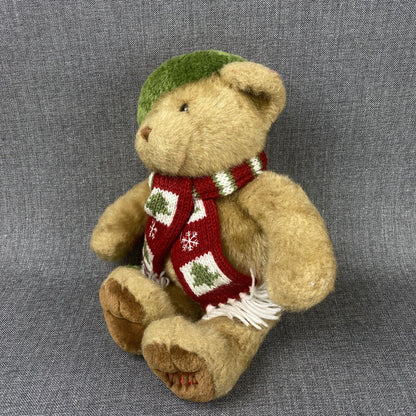 Dillards Christmas Bear Stuffed 2003 Animal Plush with Scarf 14" tall