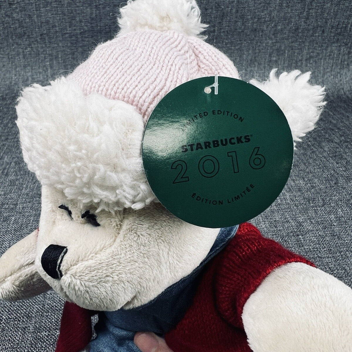 Starbucks Bearista Winter Teddy Bear Plush Soft Doll 2016 Limited Edition