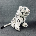 Animal Kingdom White Tiger Plush Blue Eyes with Original Tag 10"