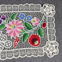 Embroidery Flower Table Runner Dresser Scarf 24" Long x 9" Wide